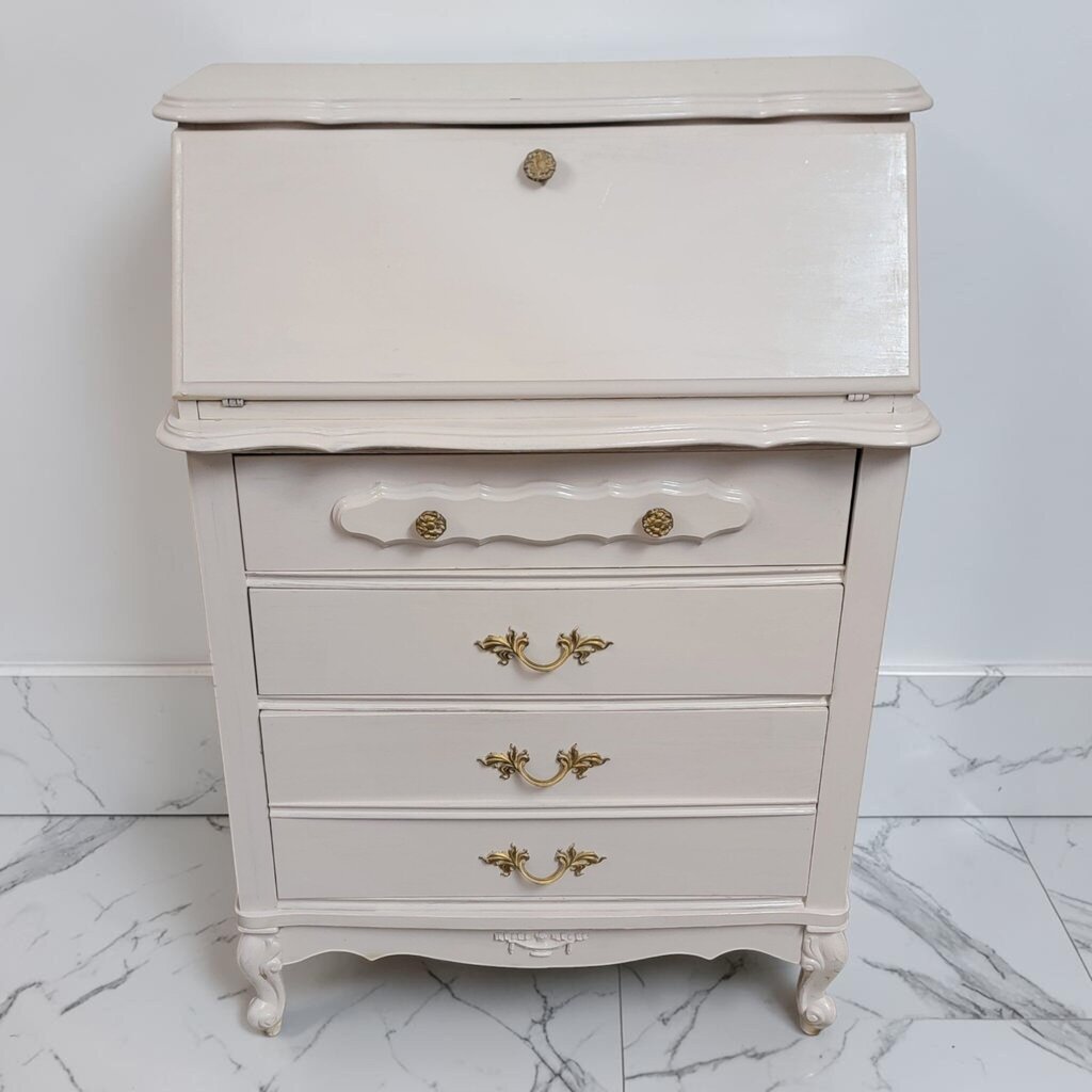 8598 Painted French Provincial Secretary #Desk