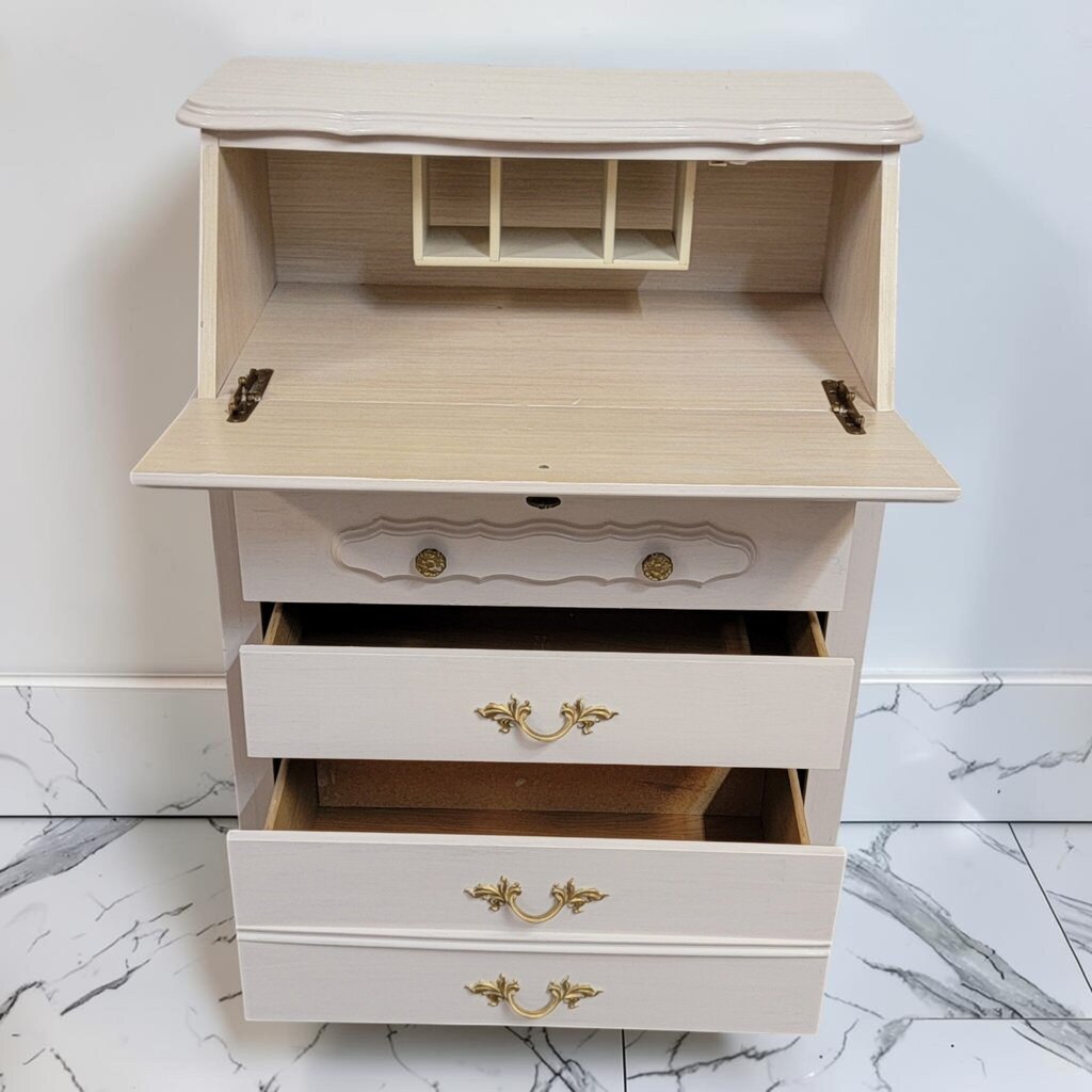 8598 Painted French Provincial Secretary #Desk