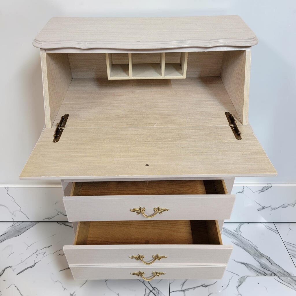 8598 Painted French Provincial Secretary #Desk