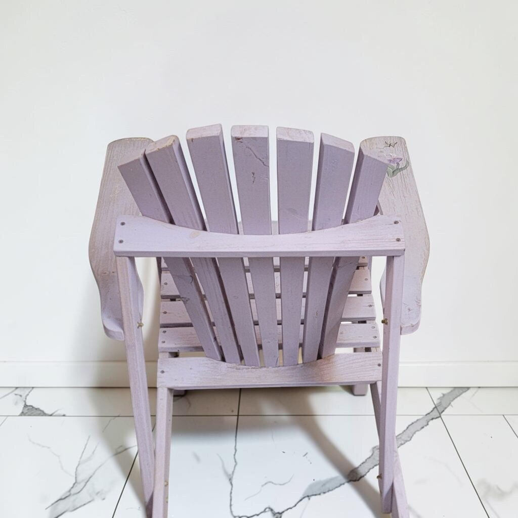 8599 Hand-Painted Lavender Iris Adirondack #Chair