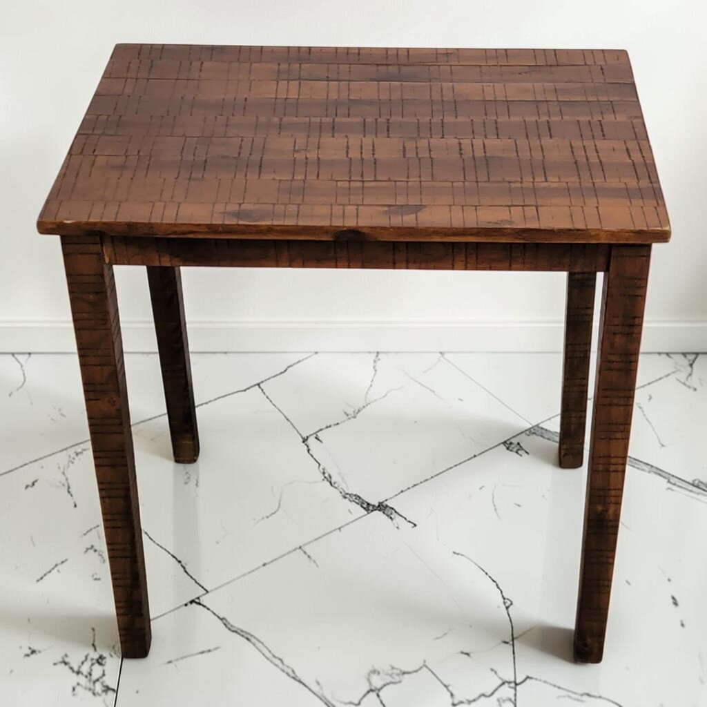 8620 Rustic Saw-Mark Accent Table