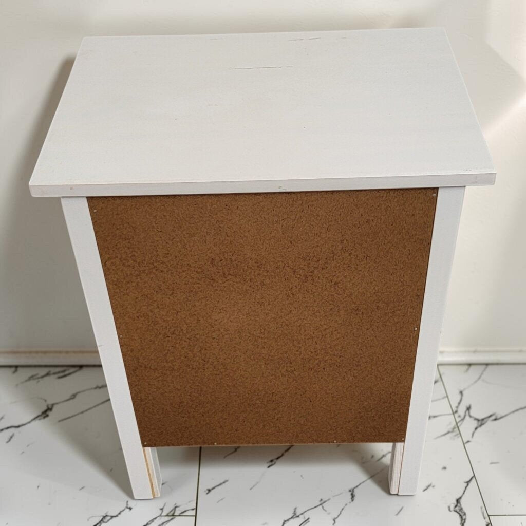 8627 2 Drawer White Nightstand