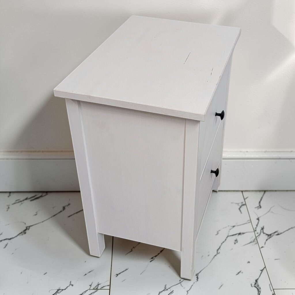 8627 2 Drawer White Nightstand