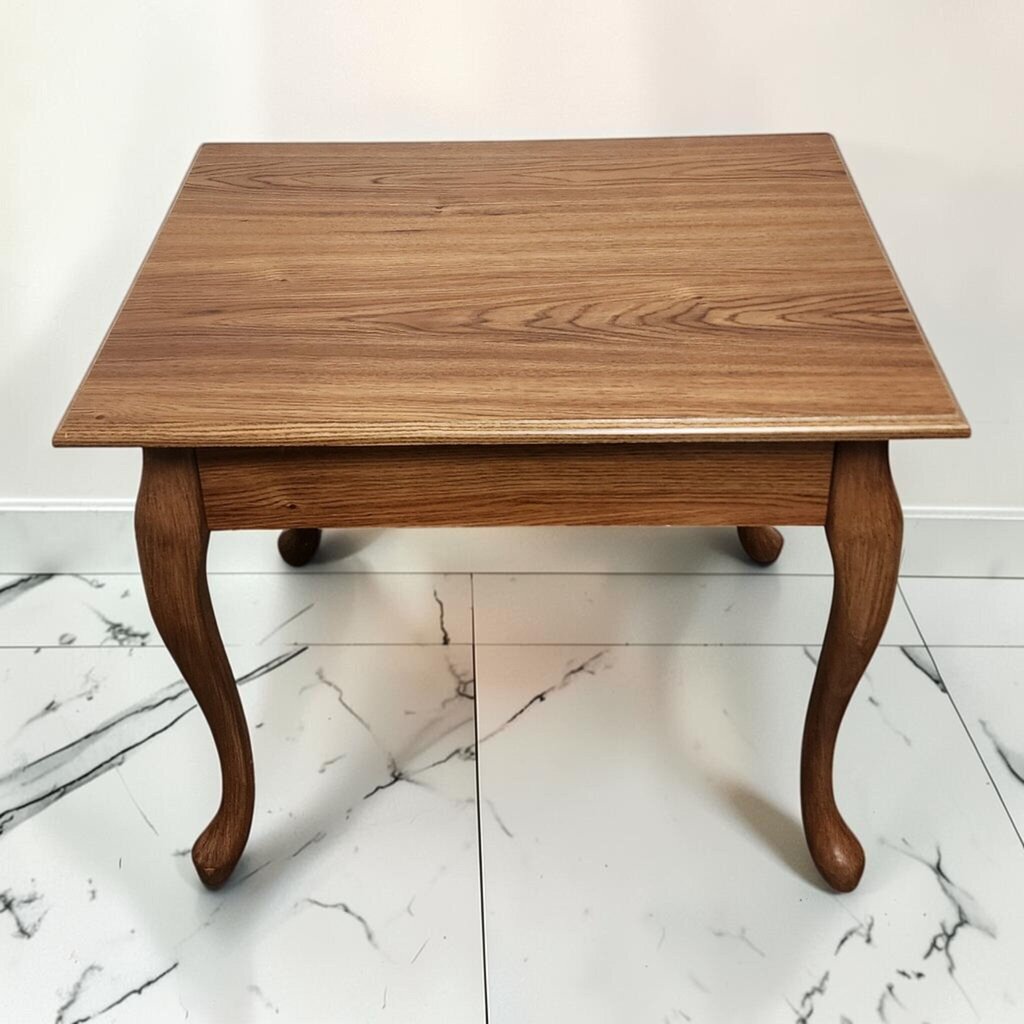 8640 Vintage Oak Queen Anne Style End Table