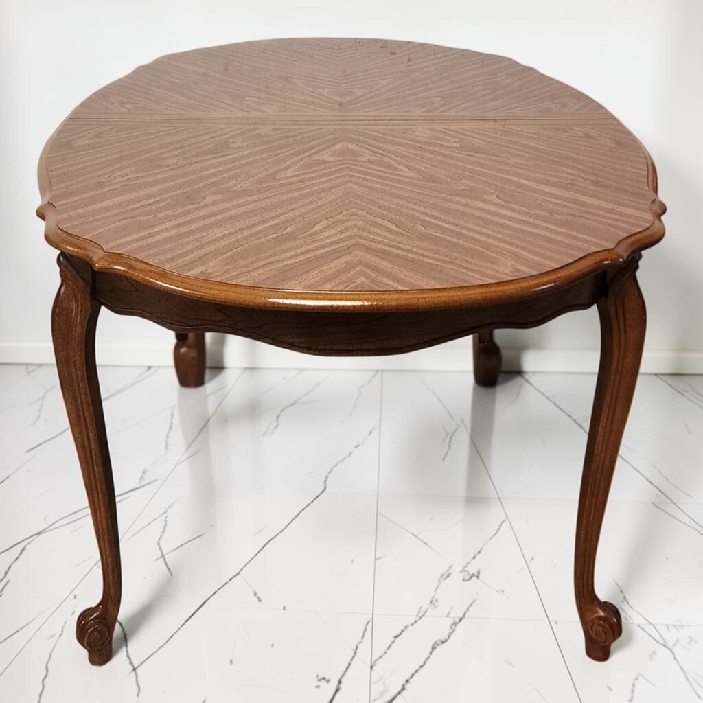 8652 French Provincial Style Dining Set with Cane Back Chairs