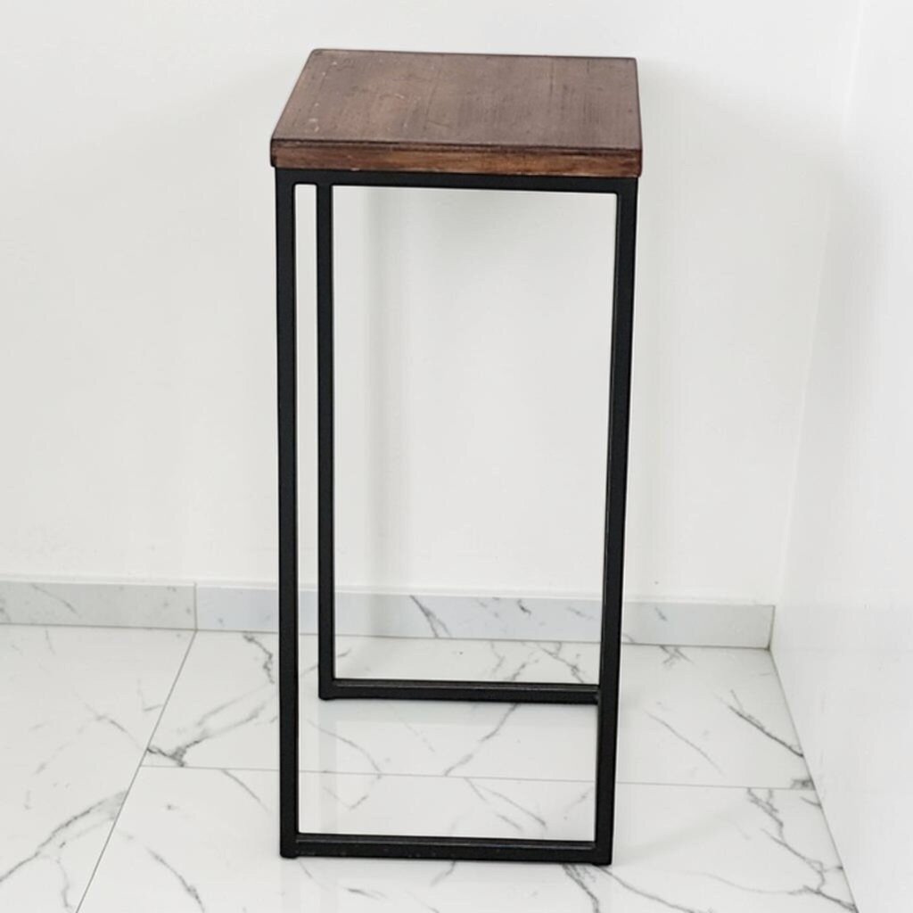 8655 Contemporary Industrial Metal and Wood #Pedestal