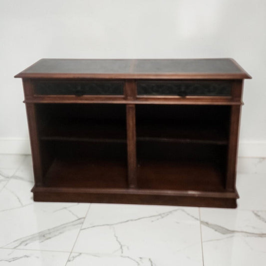 8658 Neoclassical Style Tooled Tin Bookcase Console