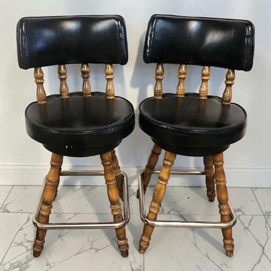 8661-8662 'Vintage Colonial Revival Swivel Bar Stools
