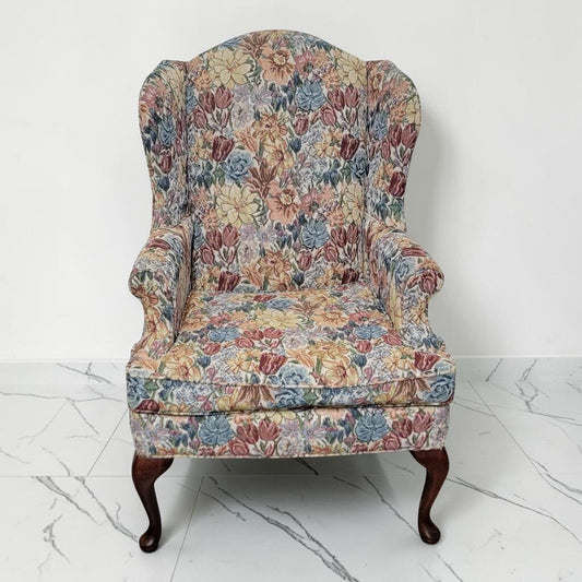 8665 LaZboy Tapestry Wingback Chair