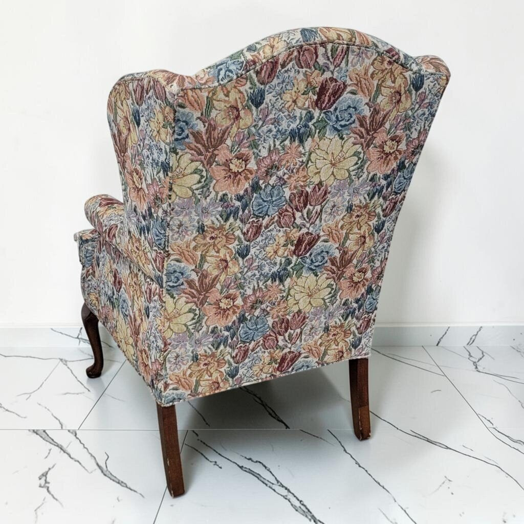 8665 LaZboy Tapestry Wingback Chair