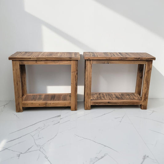 8672-8673 Handcrafted Reclaimed Wood Slim Console #Tables