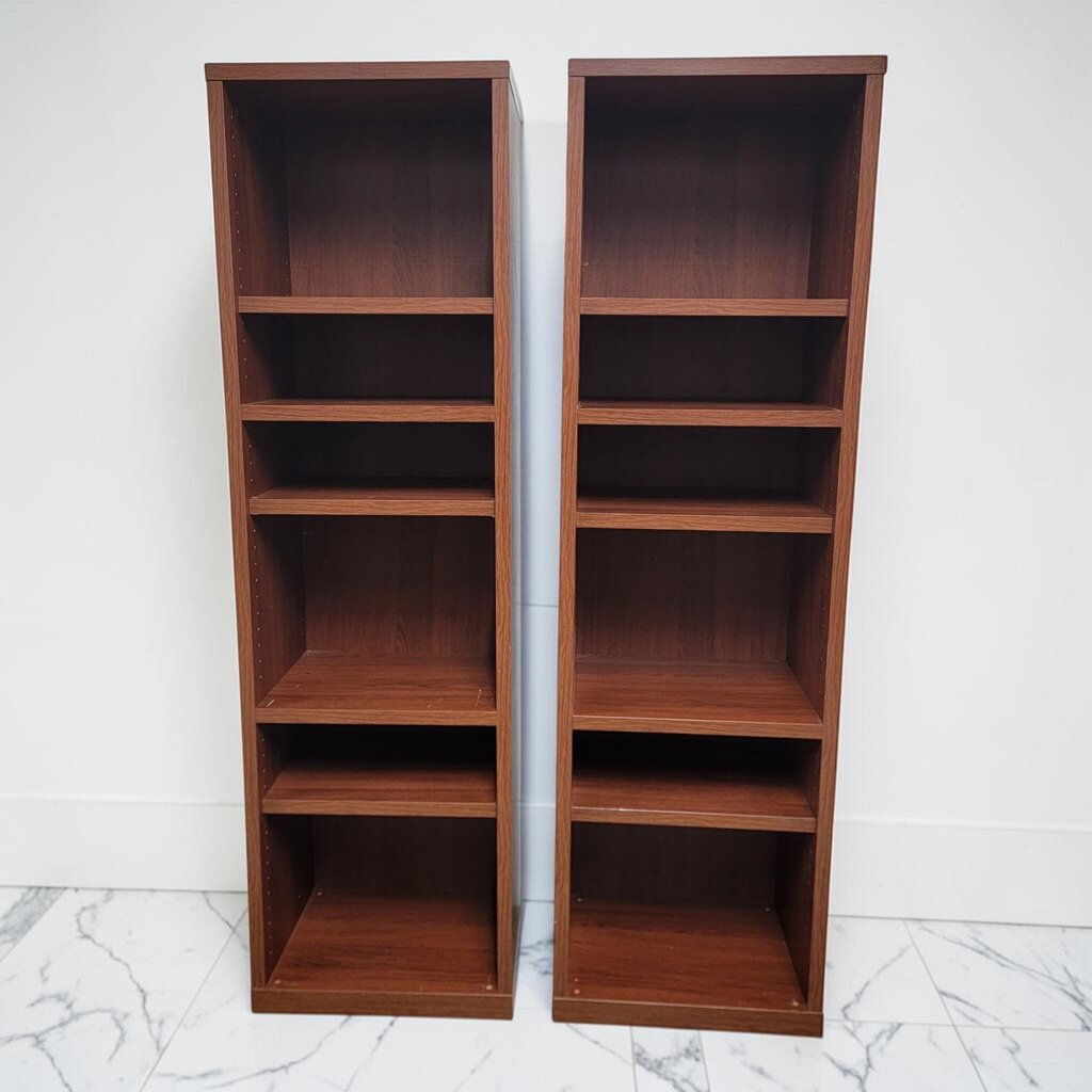 8674-8675 Oak Laminate 6 Shelf #Bookcase
