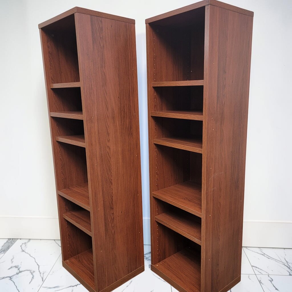 8674-8675 Oak Laminate 6 Shelf #Bookcase