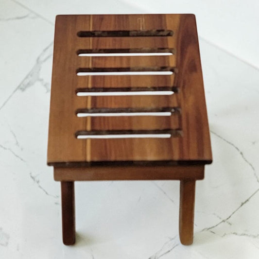 8683 Slatted Solid Wood Spa Footstool