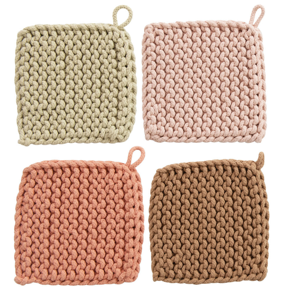 Cotton Crocheted Potholder | At the Table