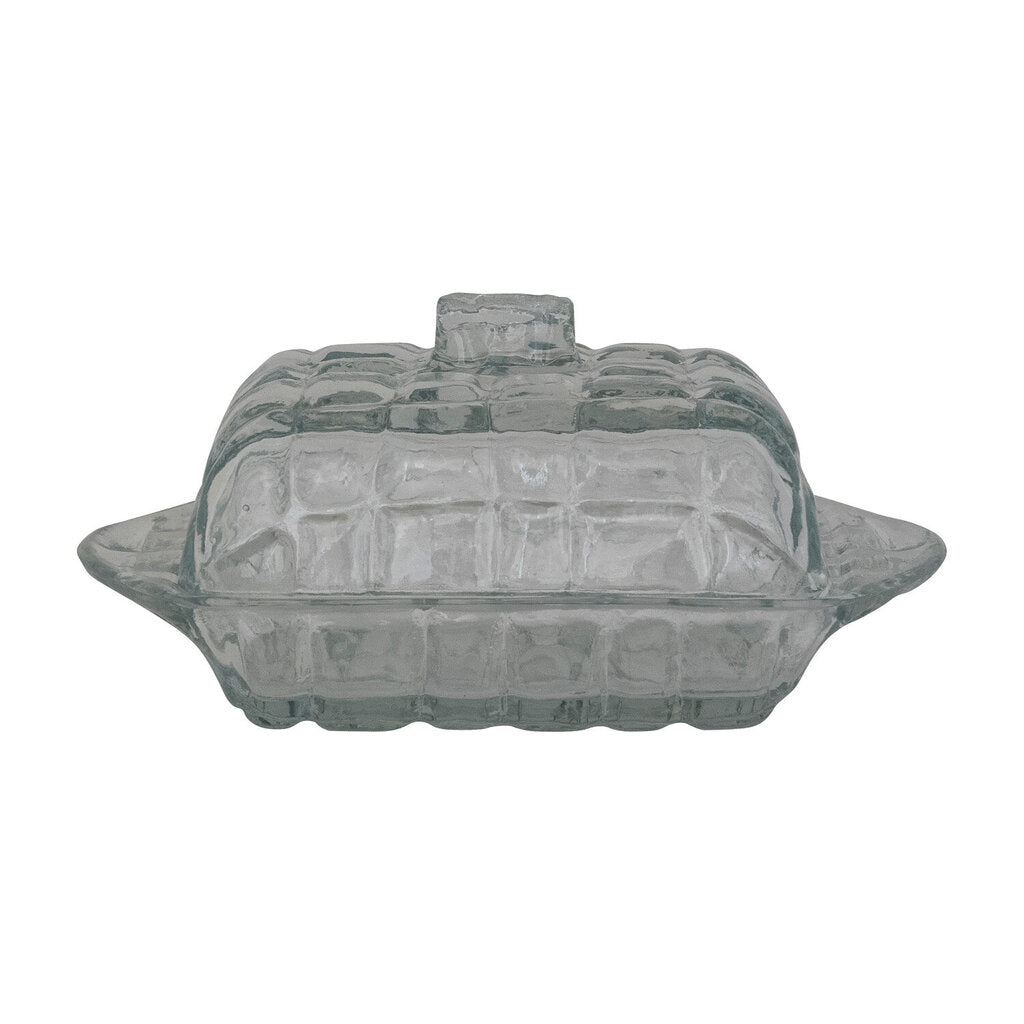 Pressed Glass Butter Dish