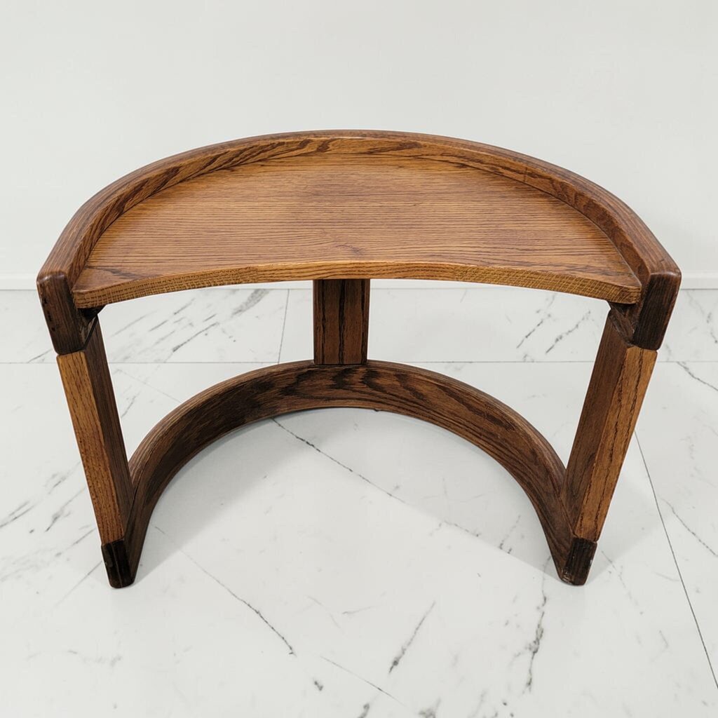 8698 Mid-Century Modern Studio Craft Oak Crescent #Stool
