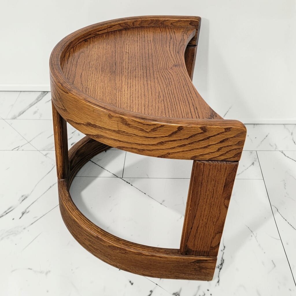 8698 Mid-Century Modern Studio Craft Oak Crescent #Stool