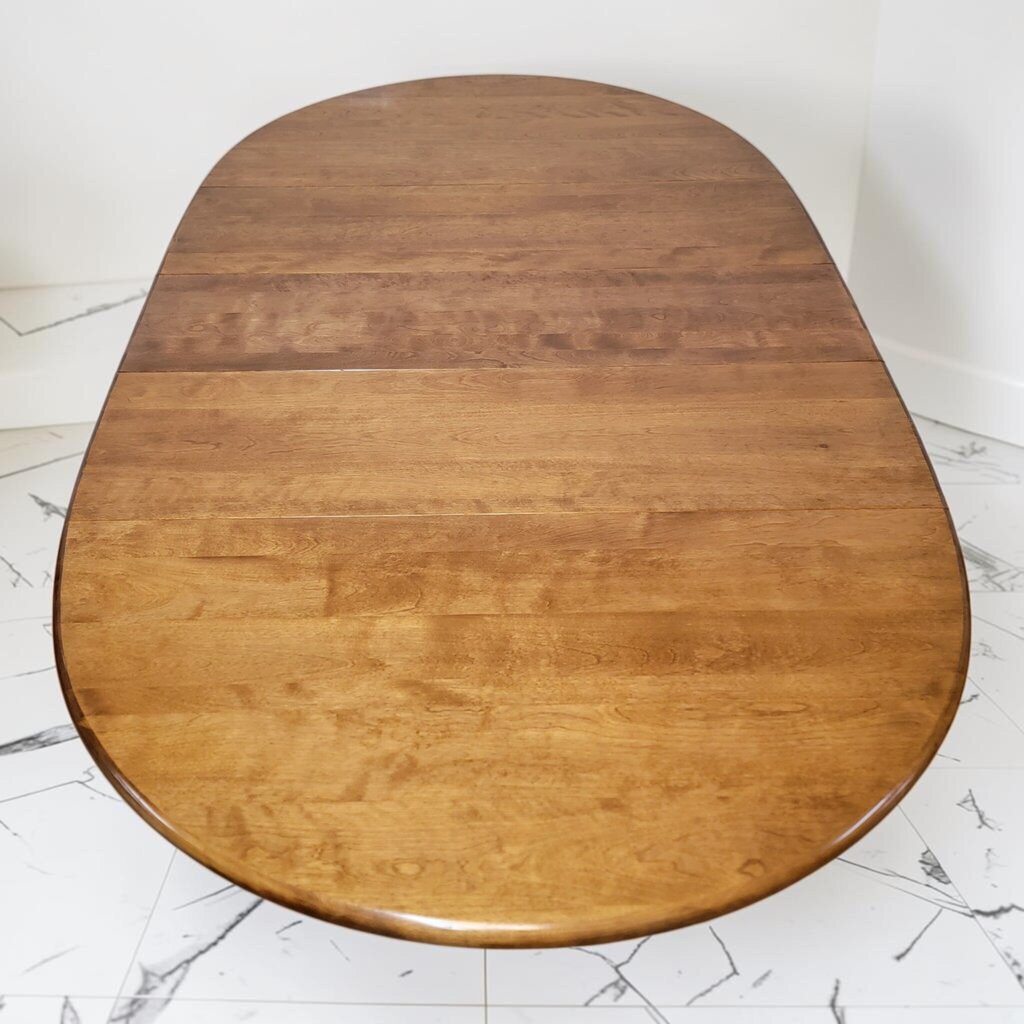 8700 Vintage Early American Solid Maple Extension Drop-Leaf Gateleg Dining Table