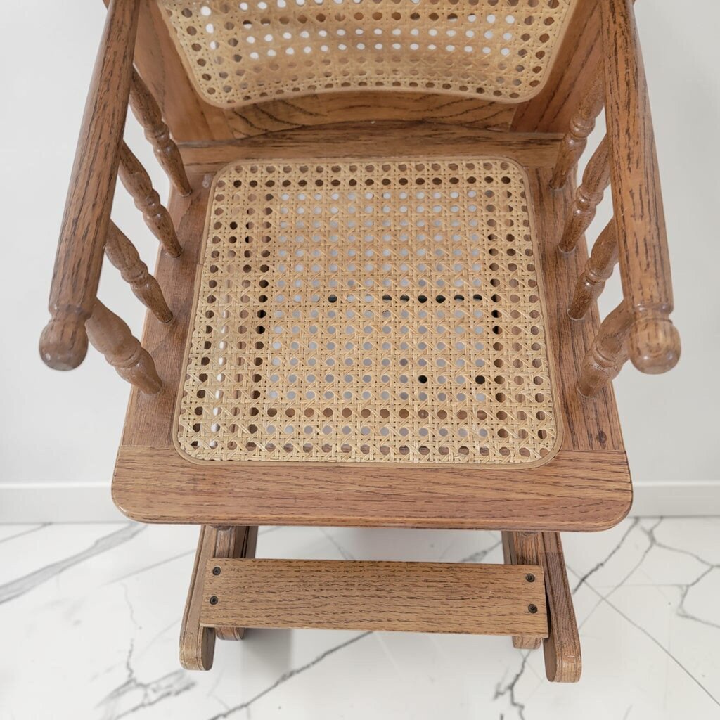 8702 Victorian Style Convertible Oak High Chair and #Rocker