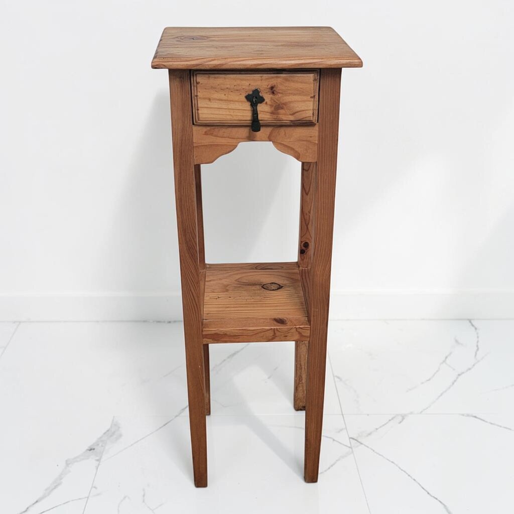 8706 Mexican Tall Accent Table with Drawer