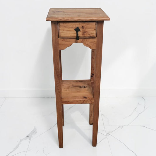 8706 Mexican Tall Accent Table with Drawer