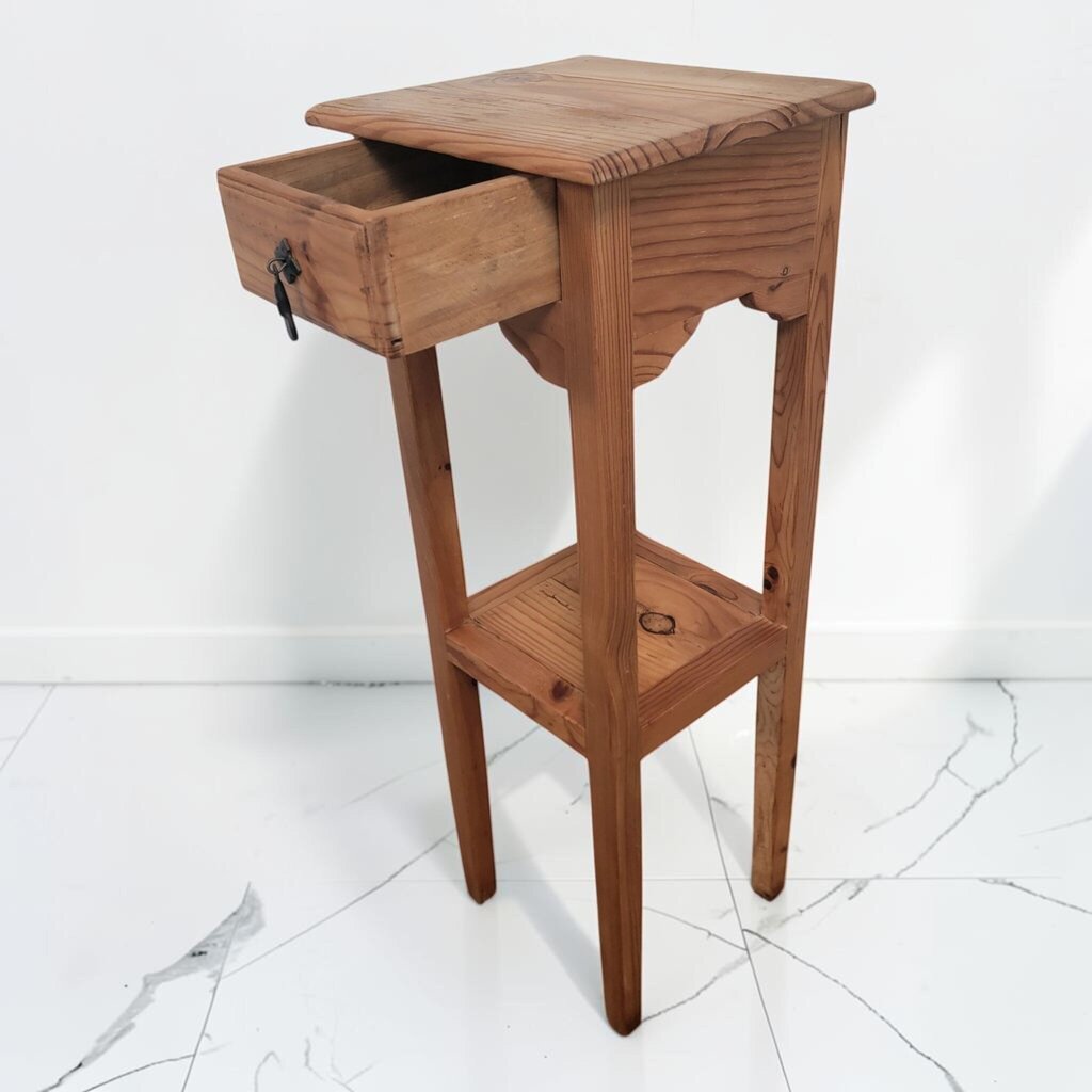 8706 Mexican Tall Accent Table with Drawer