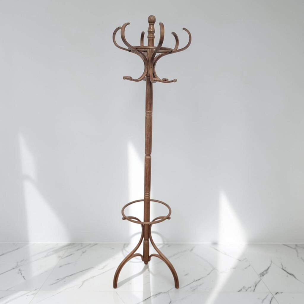 8714 Vintage Thonet-Style Bentwood Coat #Rack and Umbrella Stand