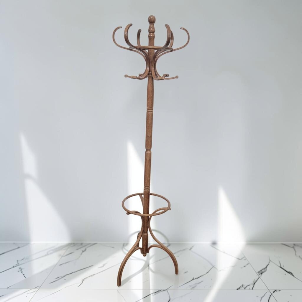8714 Vintage Thonet-Style Bentwood Coat #Rack and Umbrella Stand