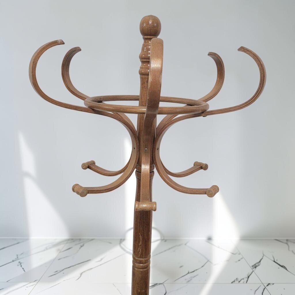 8714 Vintage Thonet-Style Bentwood Coat #Rack and Umbrella Stand