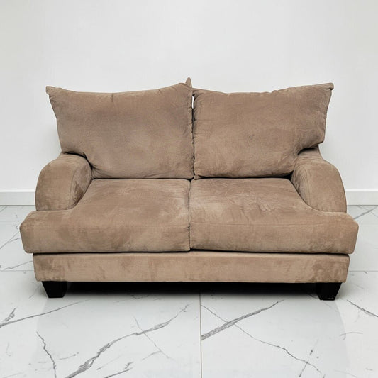 8715 Tan Contemporary Microfiber Loveseat