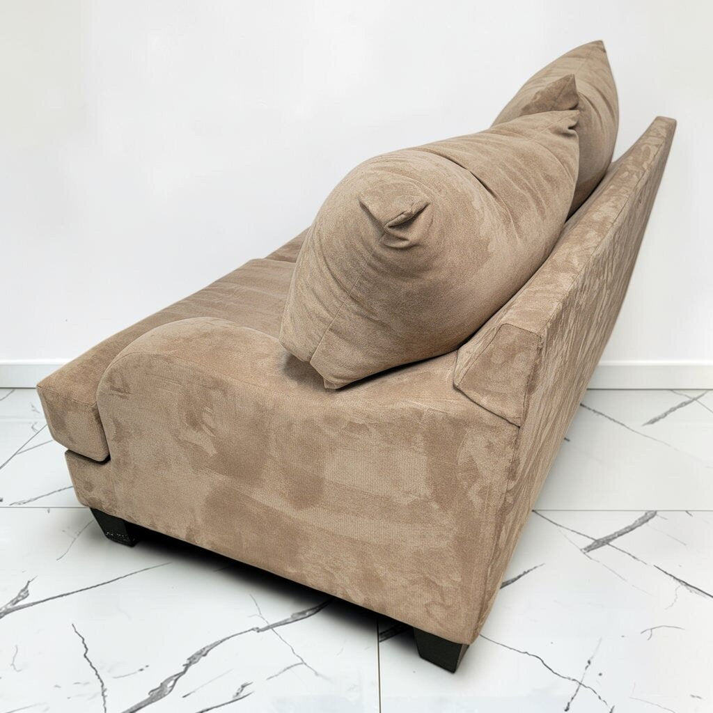 8715 Tan Contemporary Microfiber Loveseat
