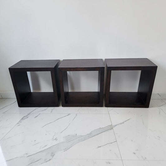 8717 - 8719 Black Cubby Side Table