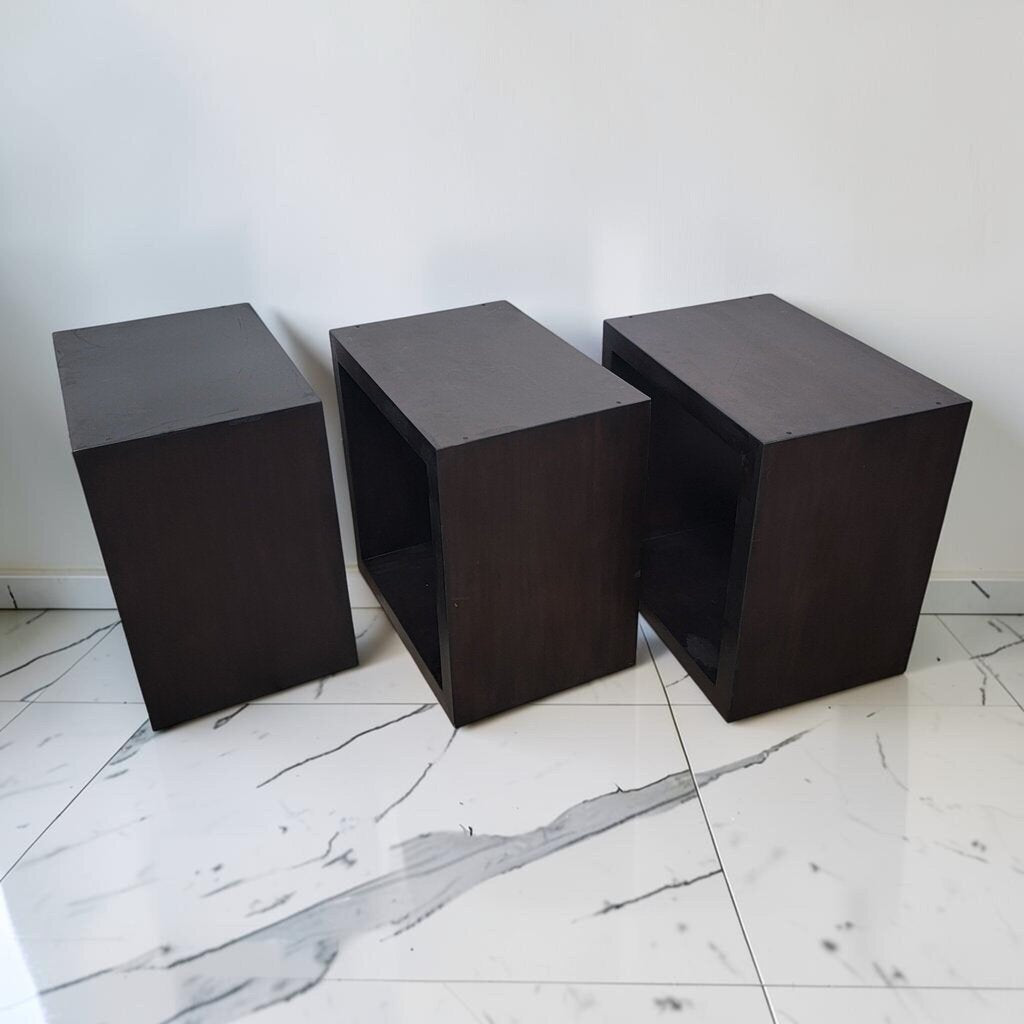 8717 - 8719 Black Cubby Side Table