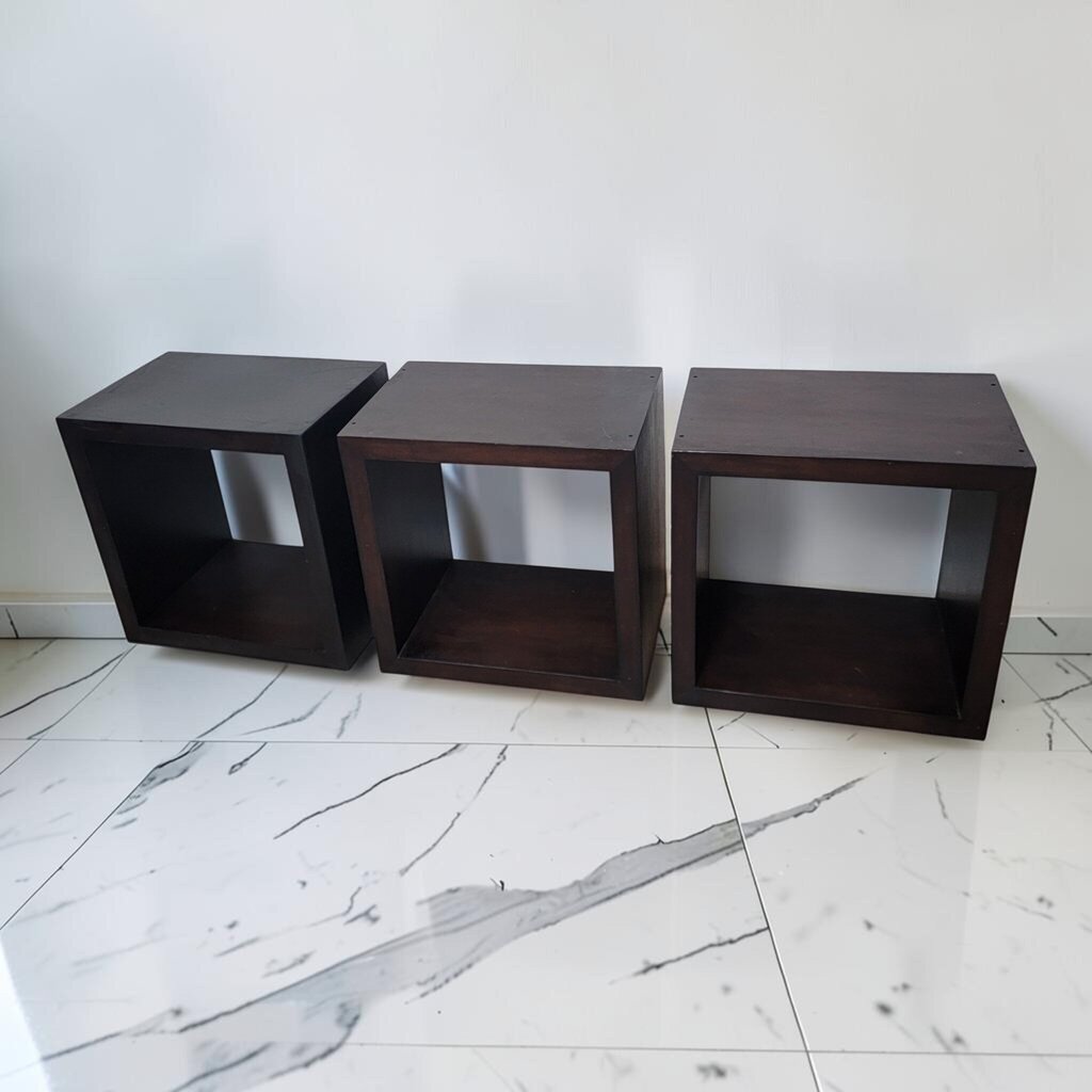 8717 - 8719 Black Cubby Side Table