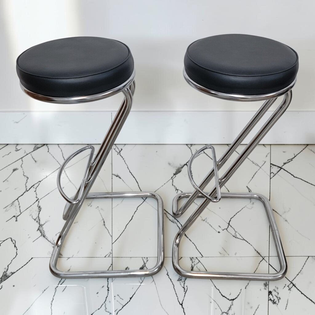8725-8726 Post Modern Chrome Barstool