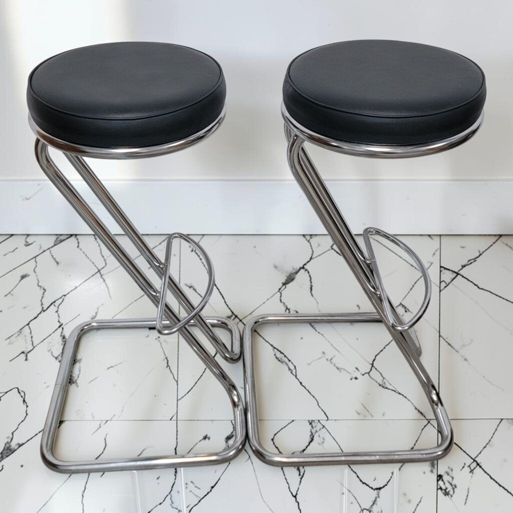 8725-8726 Post Modern Chrome Barstool