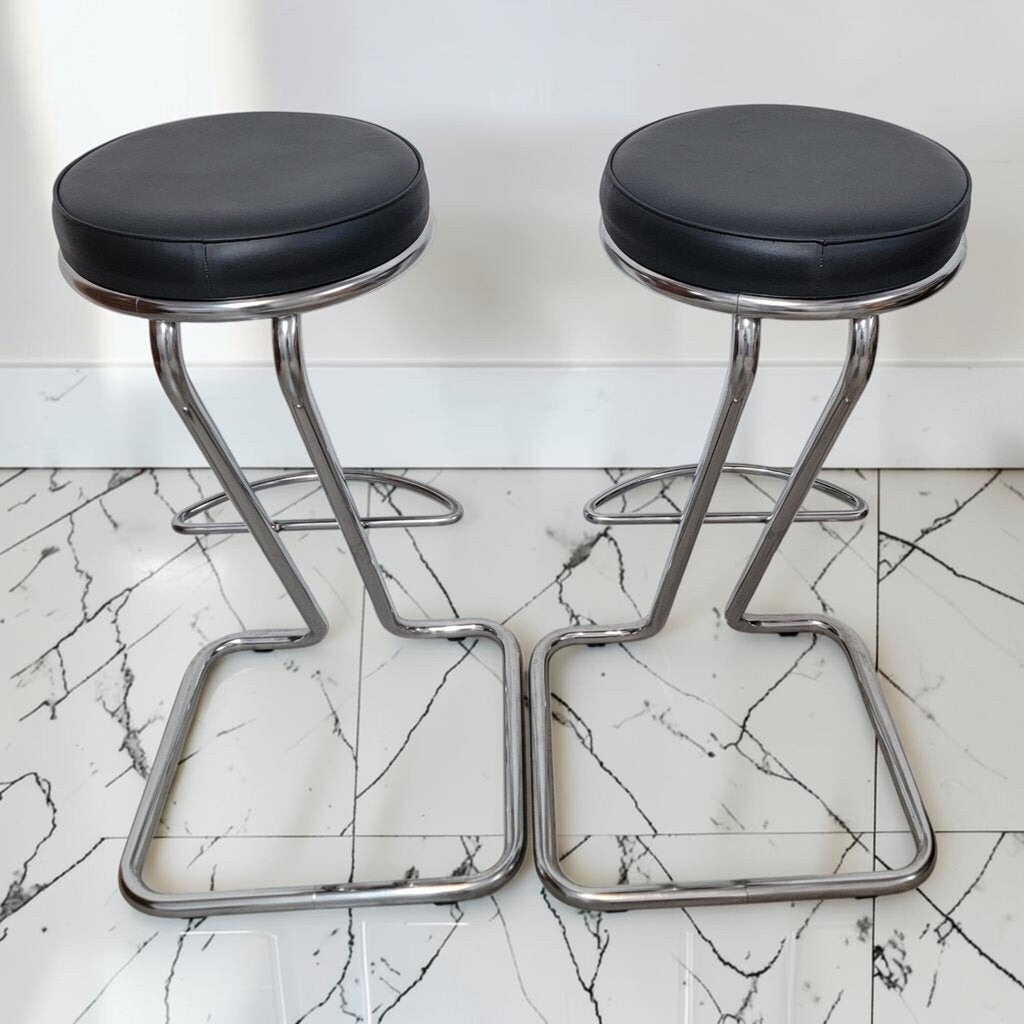 8725-8726 Post Modern Chrome Barstool