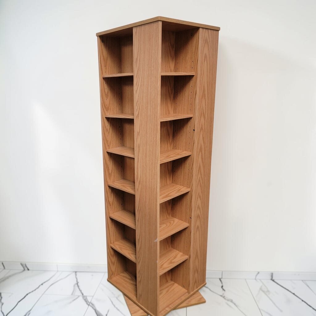 8728 Rotating Oak- Laminate Media #Storage Tower