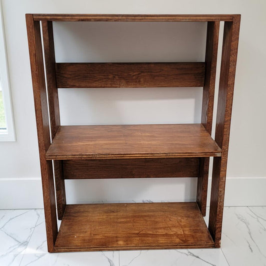 8732 Handmade Pine Three- Tier Shelf Unit