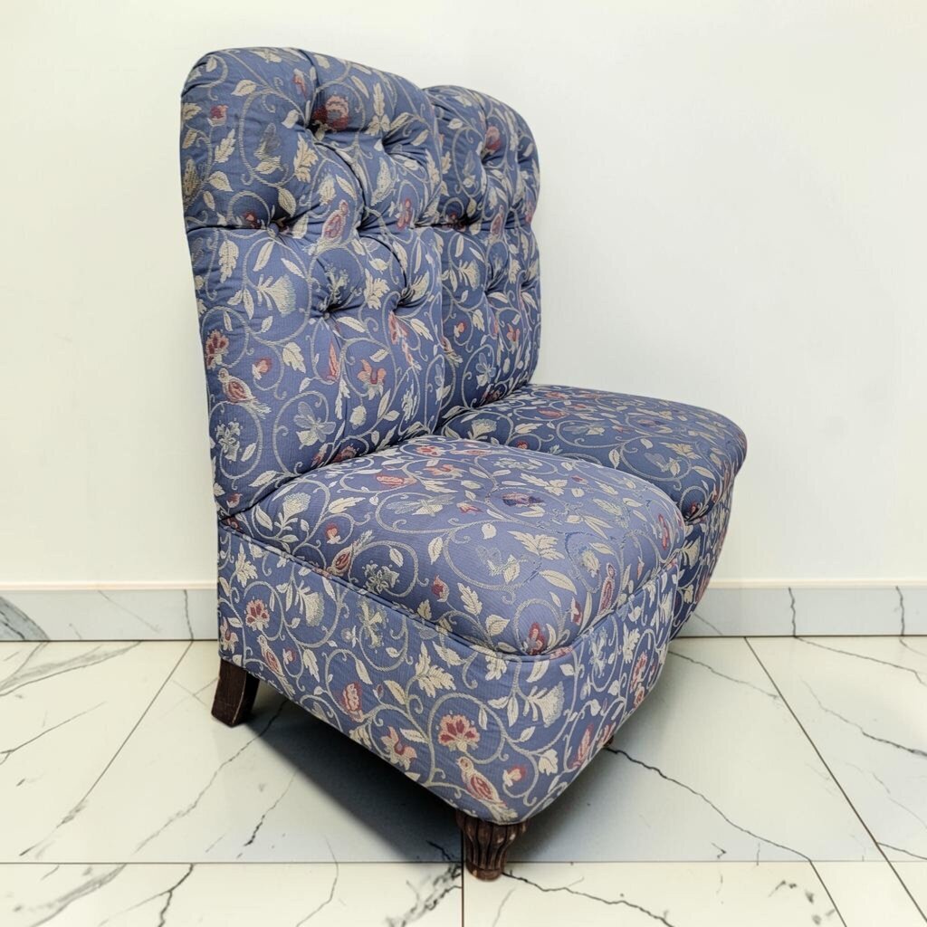 8741-8742 Vintage Tufted Floral Slipper #Chair