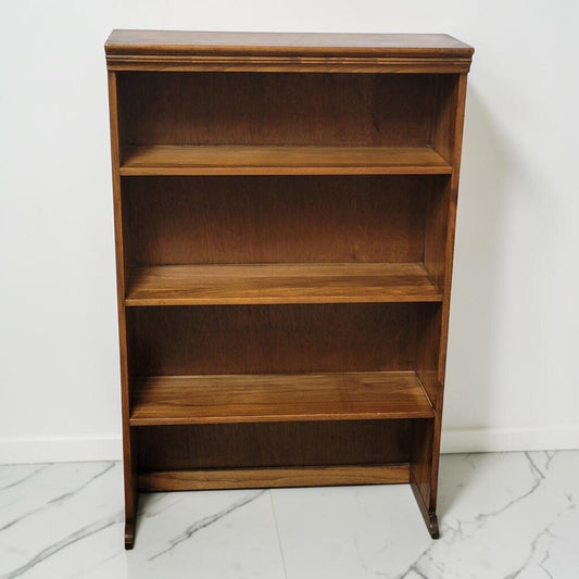 8754 Mid Century Modern Stained Wood Open #Bookcase