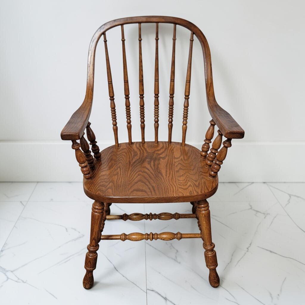 8756 Oak Spindle- Back Captain's #Chair