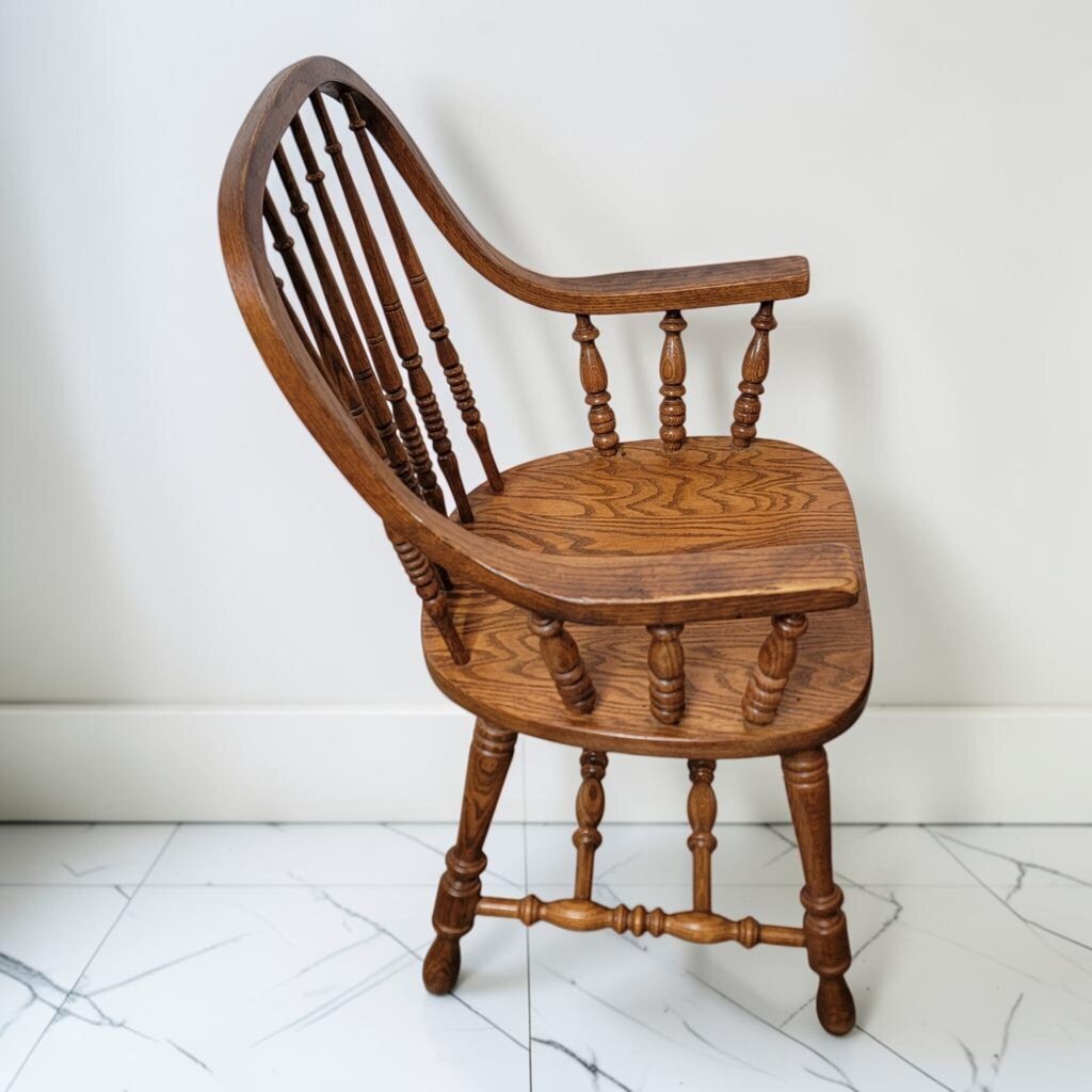 8756 Oak Spindle- Back Captain's #Chair