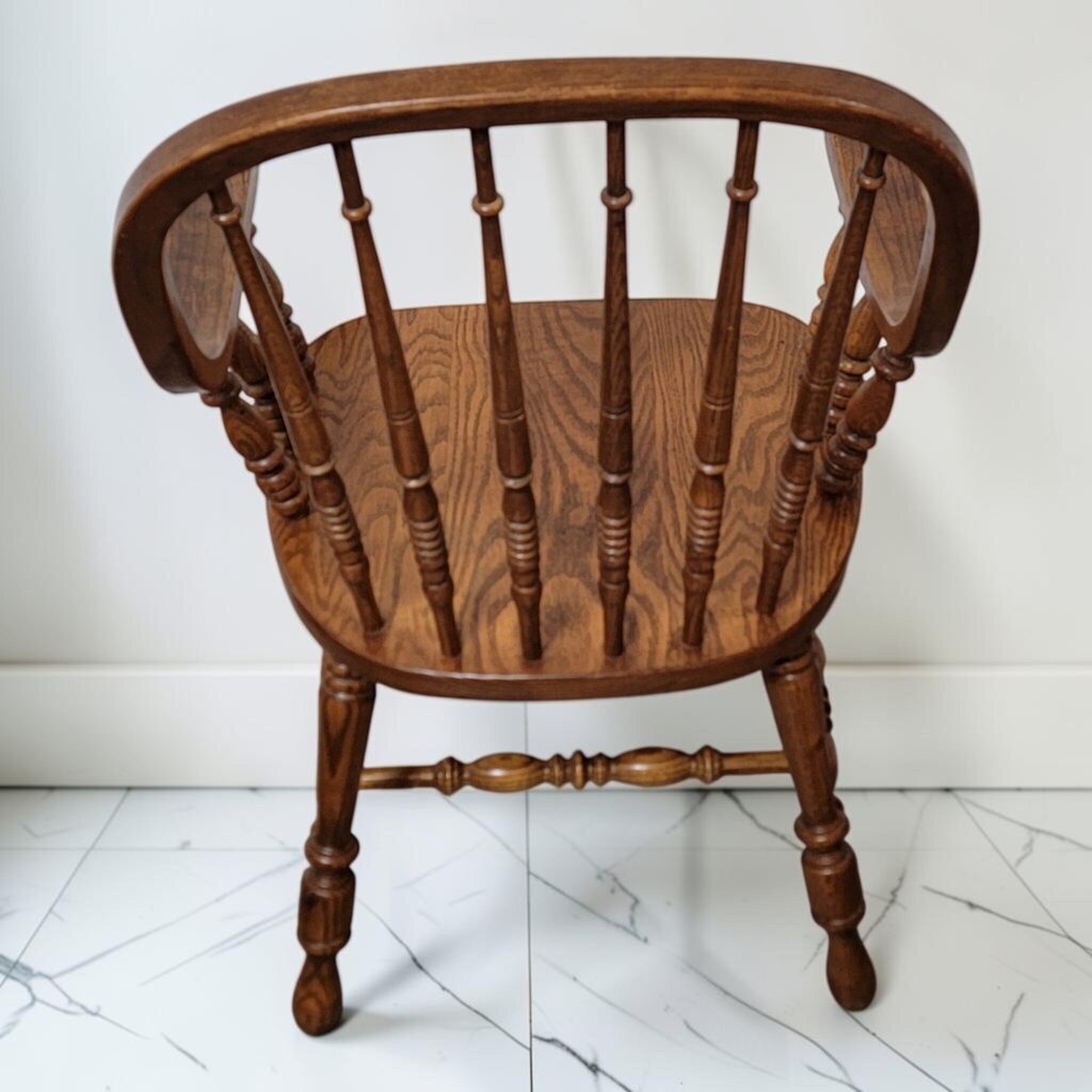 8756 Oak Spindle- Back Captain's #Chair