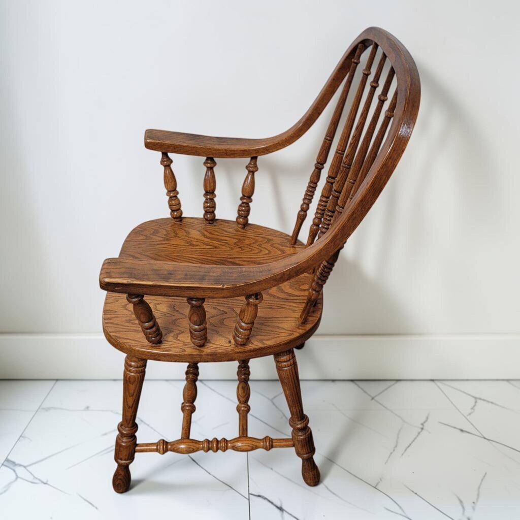 8756 Oak Spindle- Back Captain's #Chair
