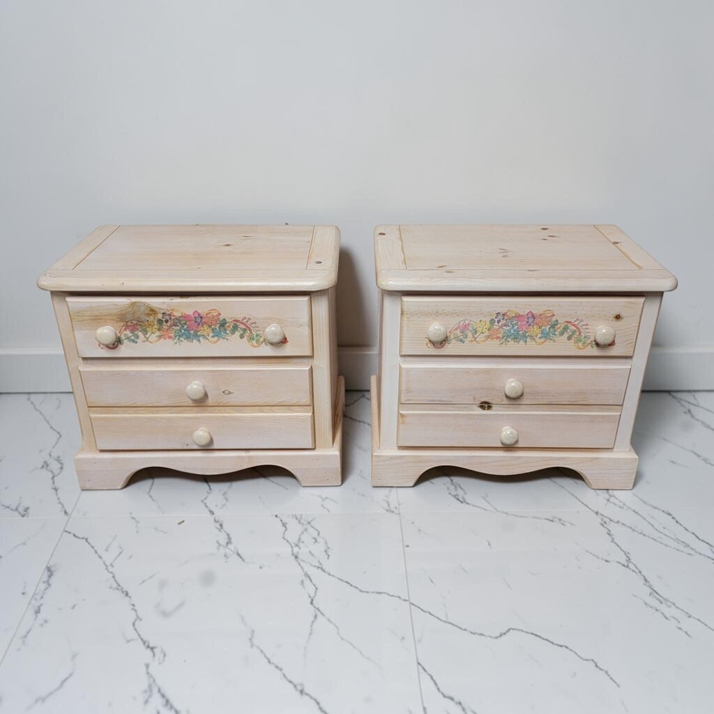 8763-8764 Vintage Floral #Nightstand