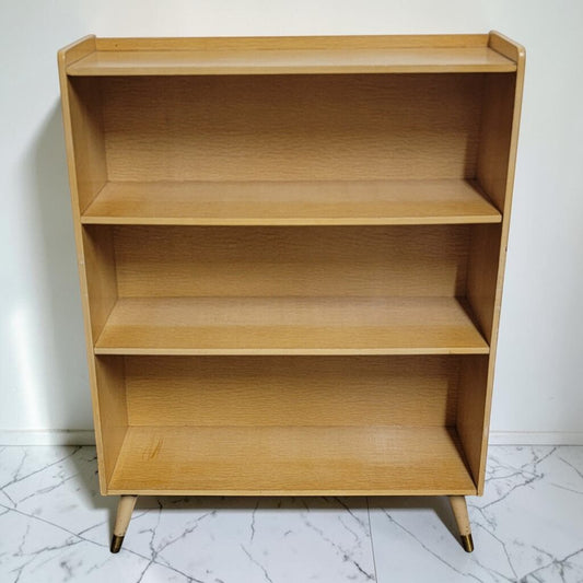 8769 Mid Century Modern Three- TIer #Bookcase with Tapered Legs