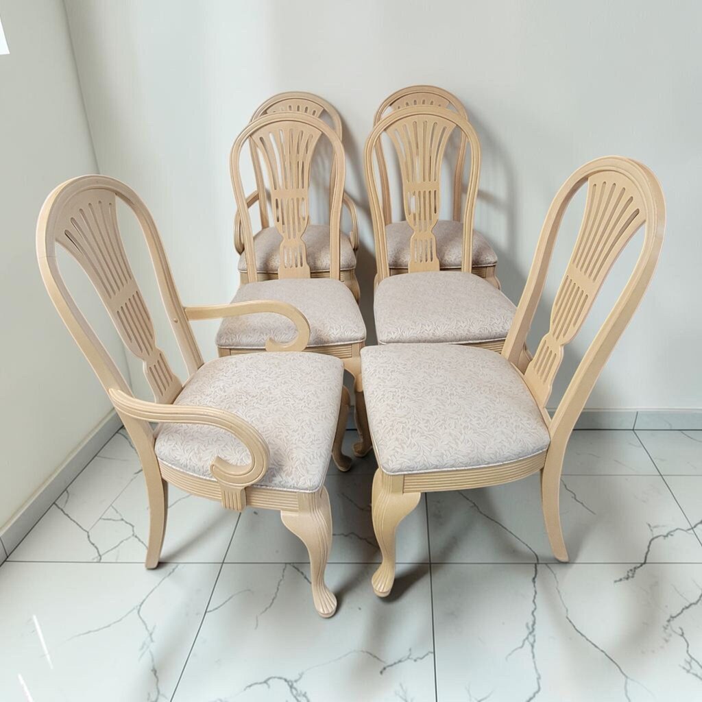 8773-8778 Pickled Upholstered Dining #Chair ~ FURNITURE
