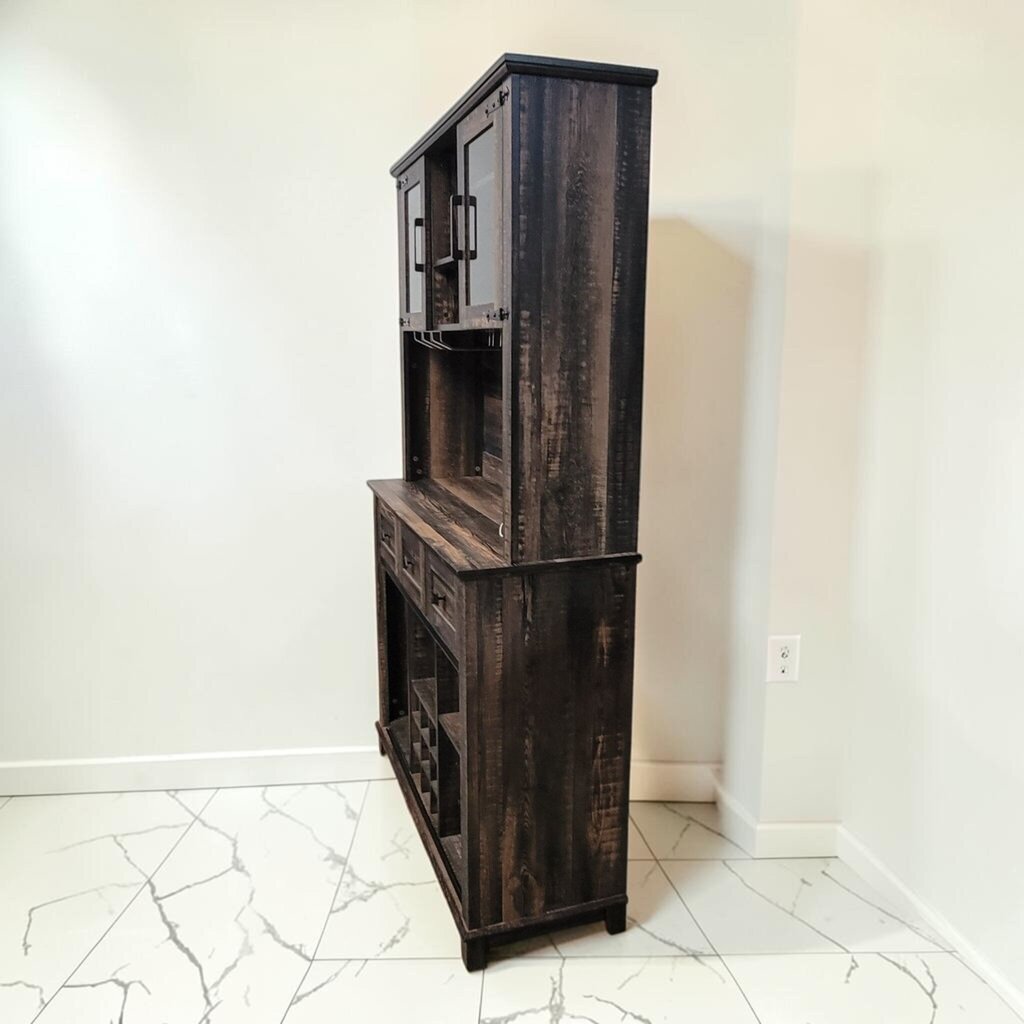 8784 Distressed Farmhouse Coffee Bar #Hutch